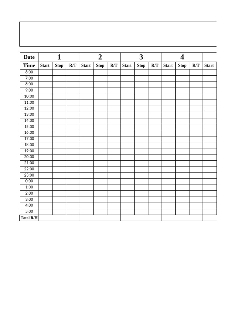 Crane Operation Log Sheet Pdf