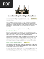 Learn Basic English and Open Many Doors