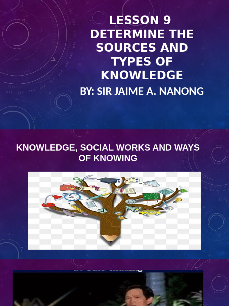 Sources and Types of Knowledge in Social Work | PDF | Reason | Knowledge