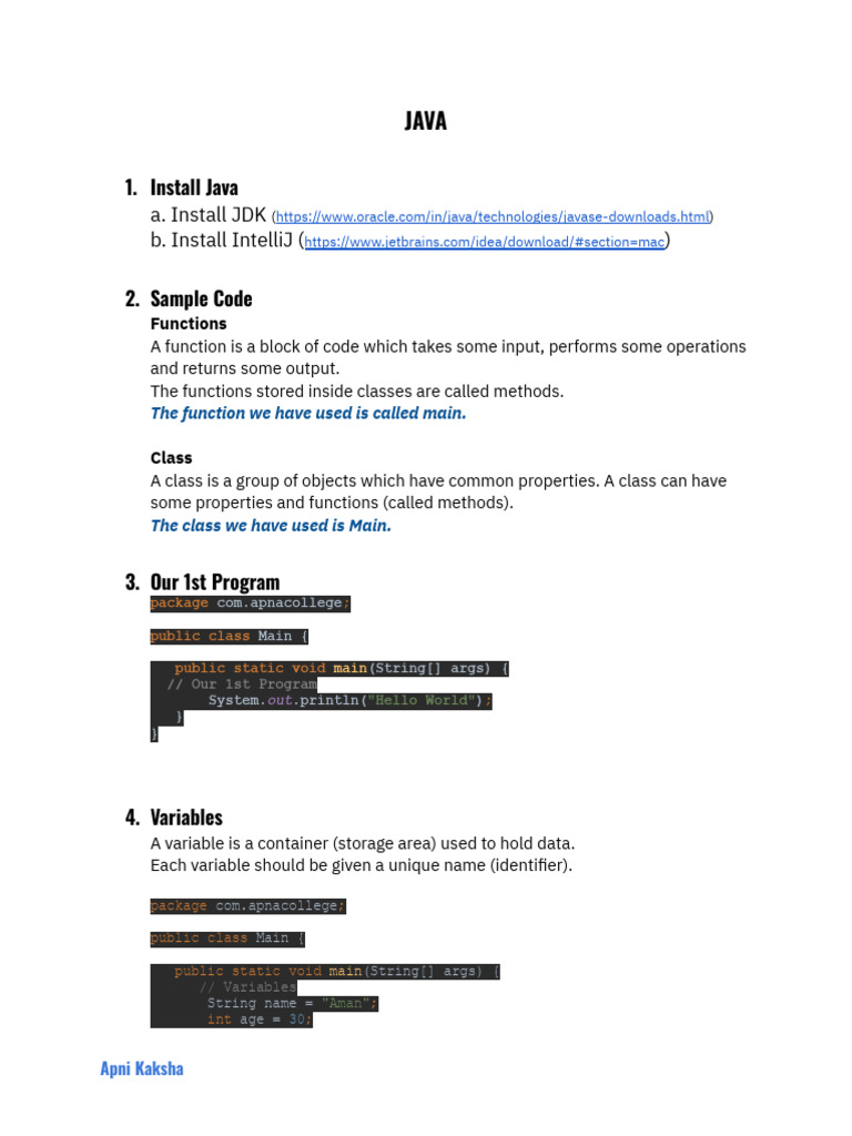 Java Notes | PDF | Data Type | Integer (Computer Science) image.