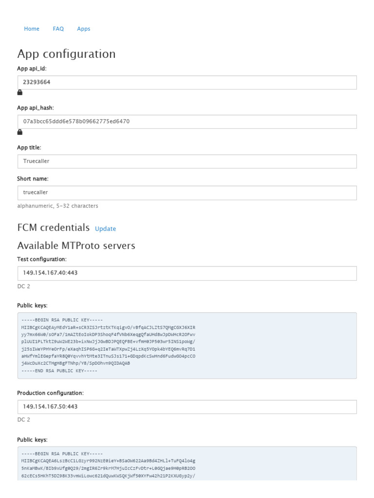 App Configuration | PDF