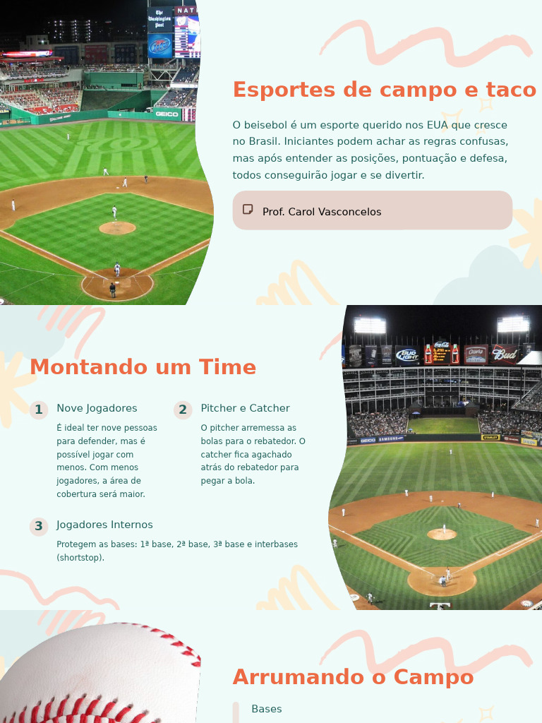 Como Jogar Beisebol: Regras e Posições | PDF | Campo de beisebol ...