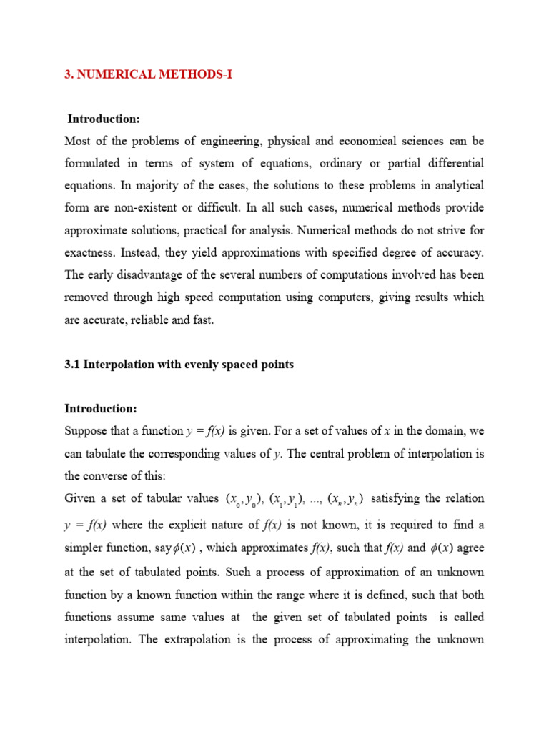 4.1 Interpolation For Equally Spaced Points | PDF | Function ...
