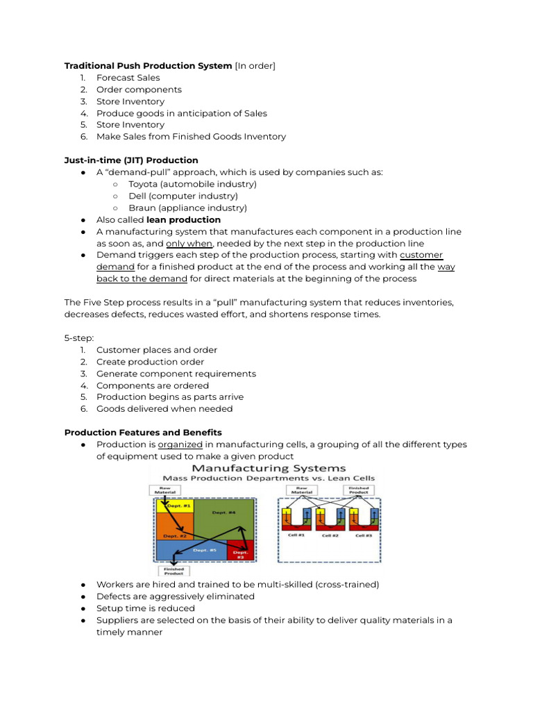 JIT Production and Backflush Costing Explained | PDF | Lean ...