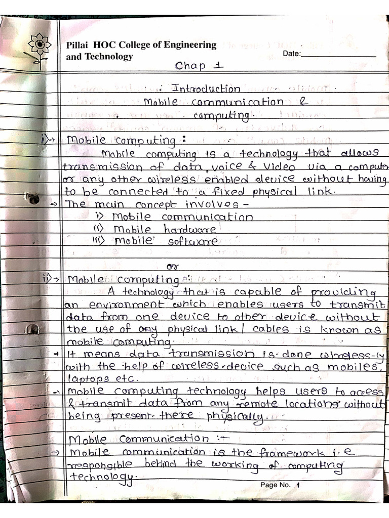 MC Ch-1 Notes | PDF