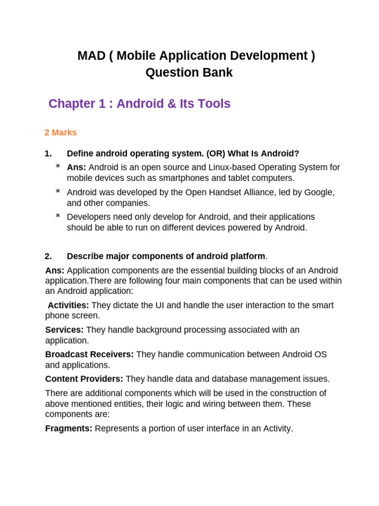 Android Development Basics and Tools | PDF | Android (Operating System ...
