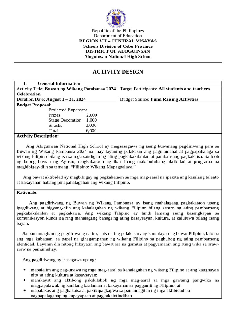 Activity Matrix | PDF