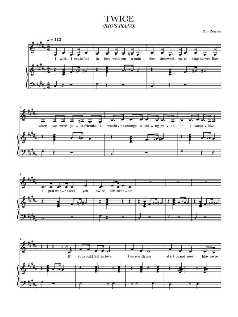 Rio Romeo Piano Sheet Music | PDF