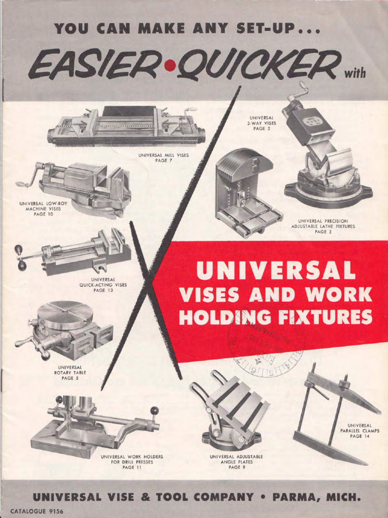 Universal 3-Way Vise Catalog Overview | PDF | Tools | Industrial Processes