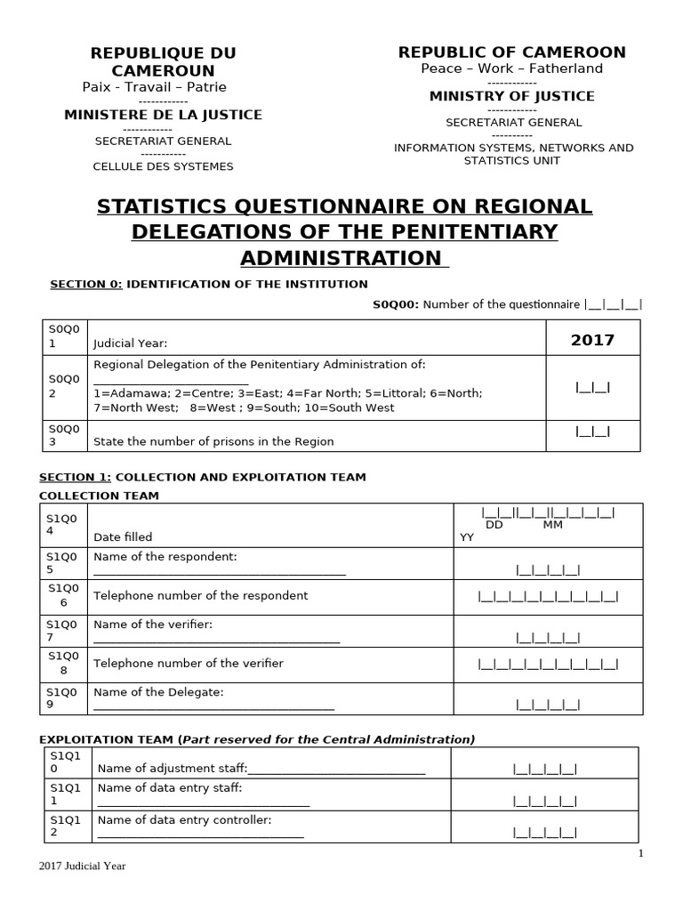 QUESTIONNAIRE DRAP - Eng Final2020 | PDF | Prison