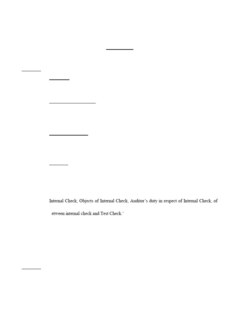 B.Com 3rd Year Auditing Syllabus | PDF | Microsoft Access | Internal ...