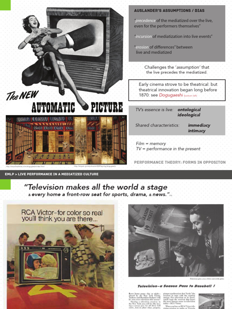 Live Performance in A Mediatized Culture | PDF