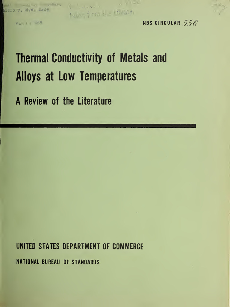 Thermal Conductivity | PDF | Electrical Resistivity And Conductivity ...