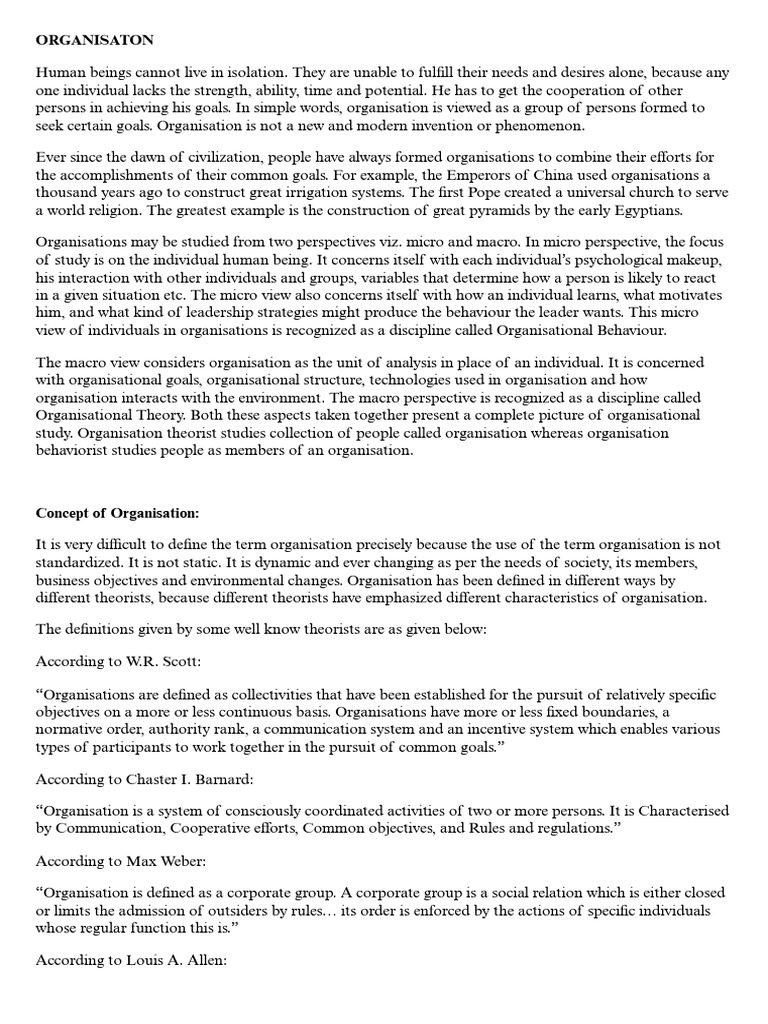 ORGANISATION & MANAGEMENT - Docx - 20250124 - 103433 - 0000 | PDF ...