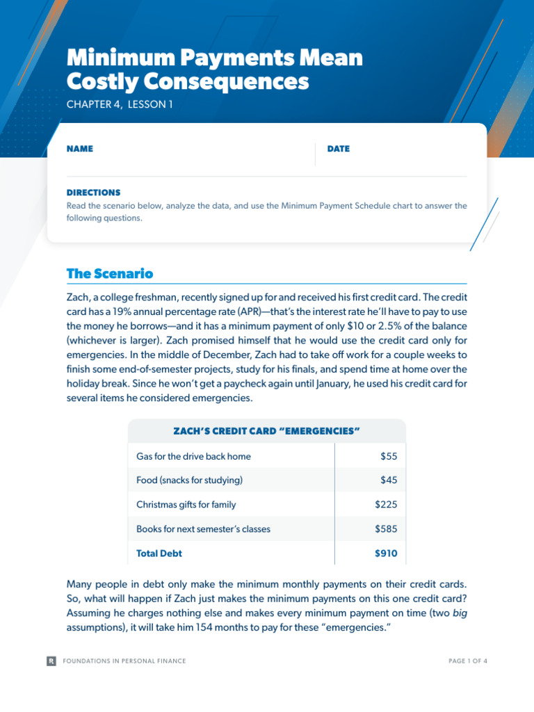 Chapter 4 Lesson 1 Pdf Interest Finance Money Management