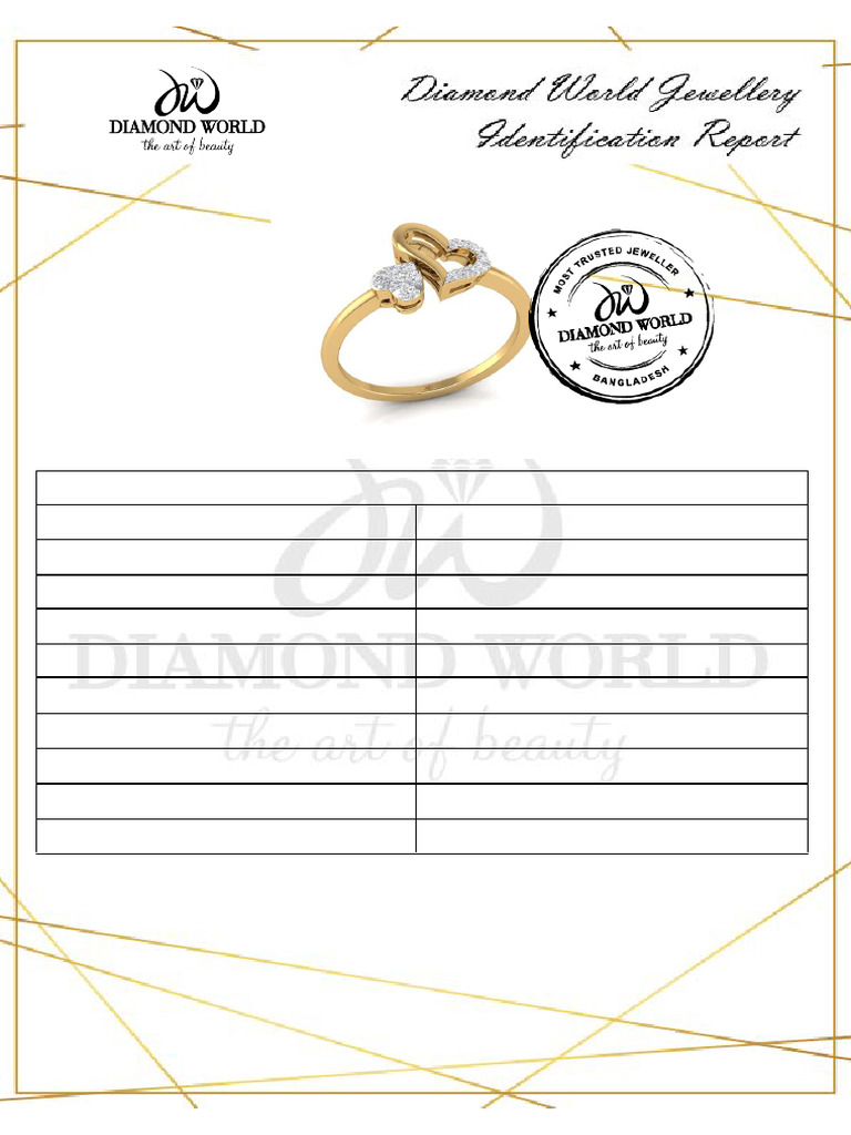 Diamond Ring Details & Store Locations | PDF