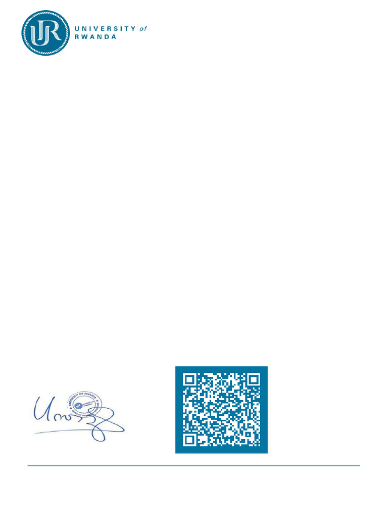University of Rwanda Admission Letter 2024 | PDF