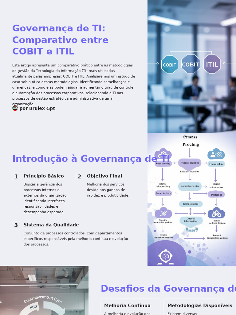 Comparativo COBIT e ITIL na Governança de TI | PDF | Cobit | Itil