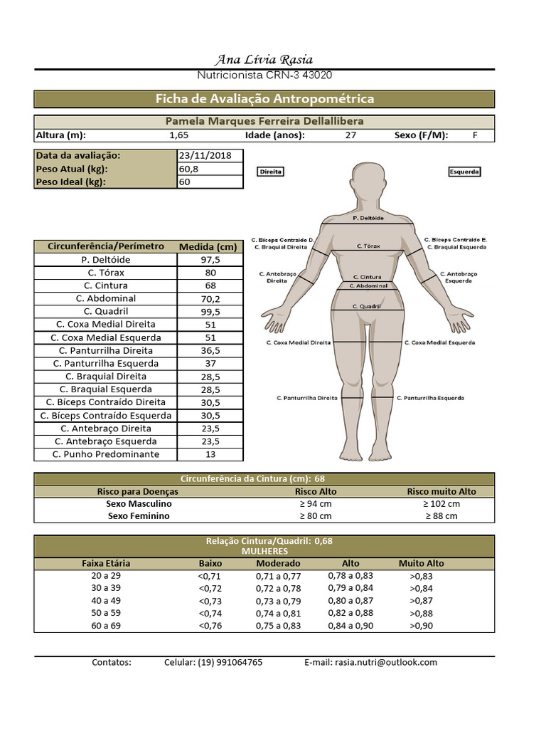 Avaliação Antropométrica Completa | PDF | Membros (anatomia)