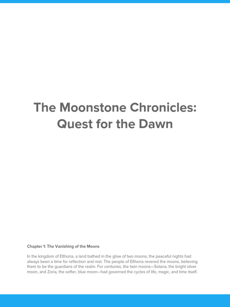 Moonstone Chronicles: Quest for Dawn | PDF