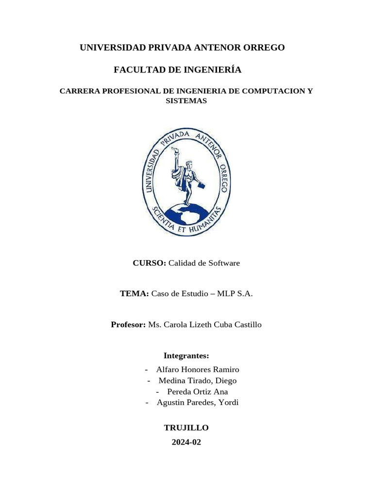 Lab02 - Caso MLP SA | PDF | Escalabilidad | La seguridad informática