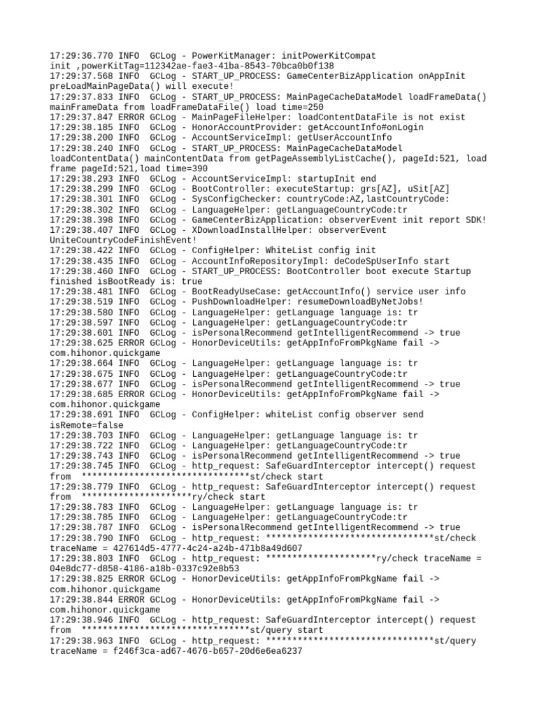 GameCenterBizApplication Startup Logs | PDF | World Wide Web Consortium ...