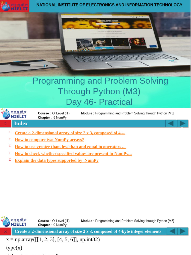Web Design & Python NumPy Guide | PDF | Software Development | Computer ...