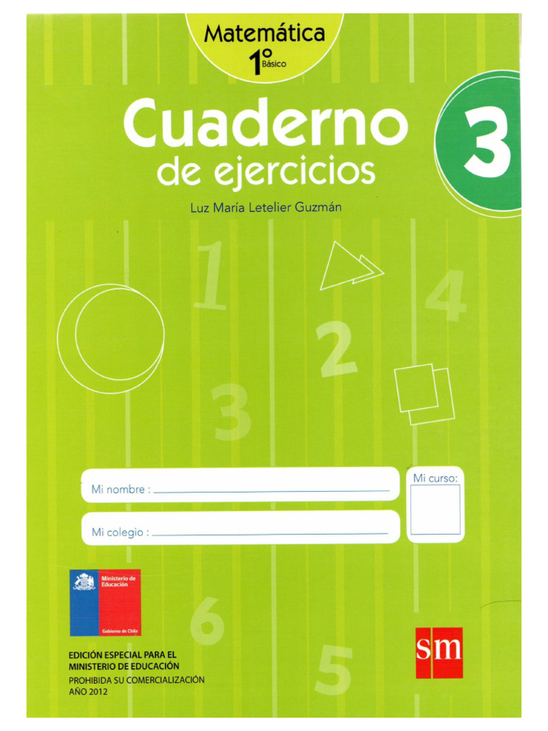 Cuadernos de Ejercicios Matemática 1° B. #3 | PDF