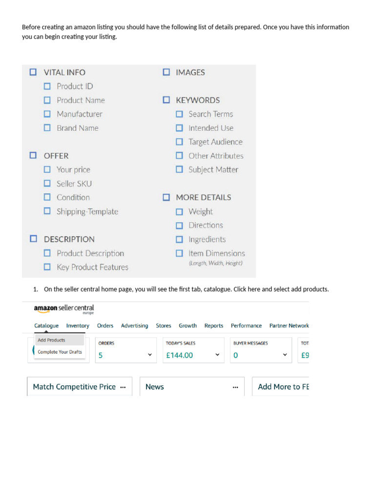 Amazon Listing Creation Guide | PDF