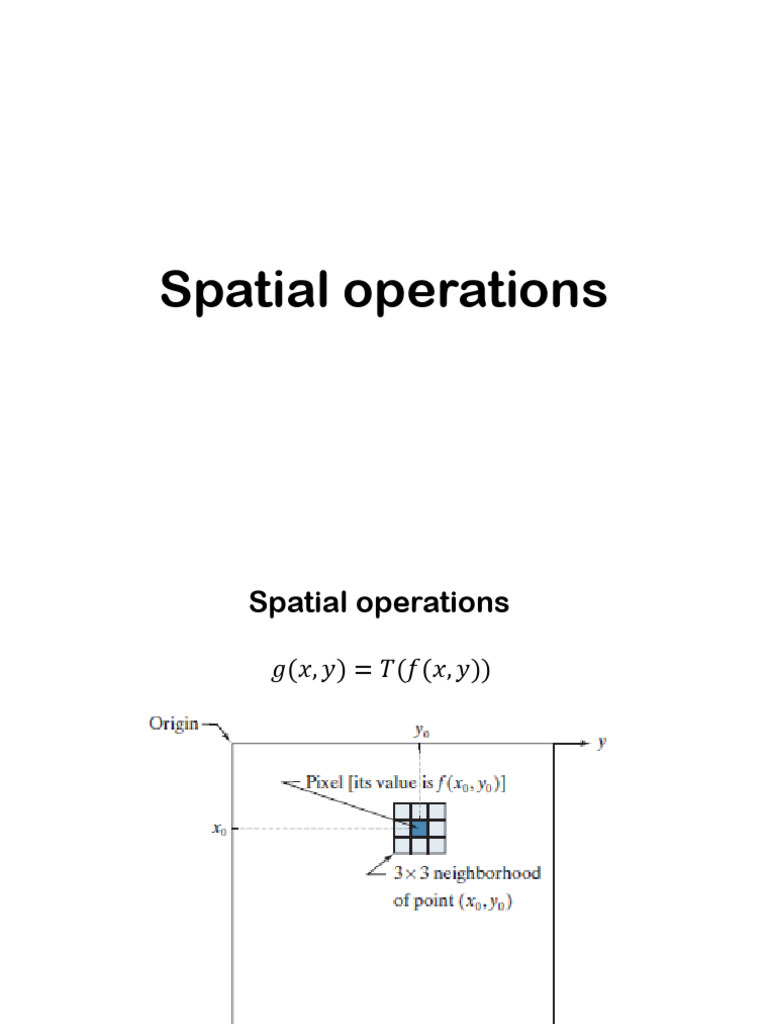 Understanding Spatial Filtering Techniques | PDF | Multidimensional ...
