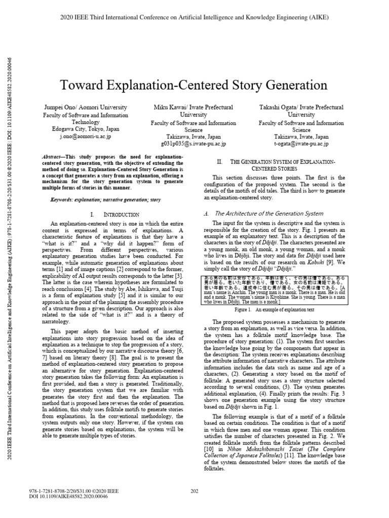 AI-Driven Story Generation | PDF | System | Narrative