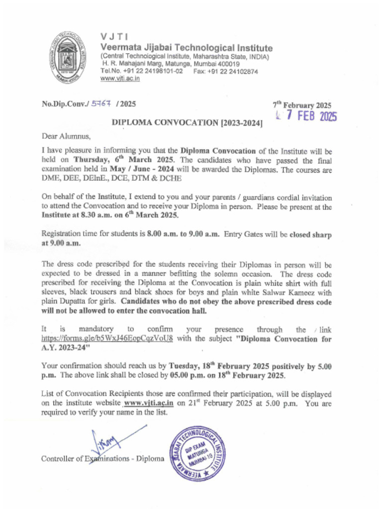 5767 Diploma Convocation 2025 | PDF