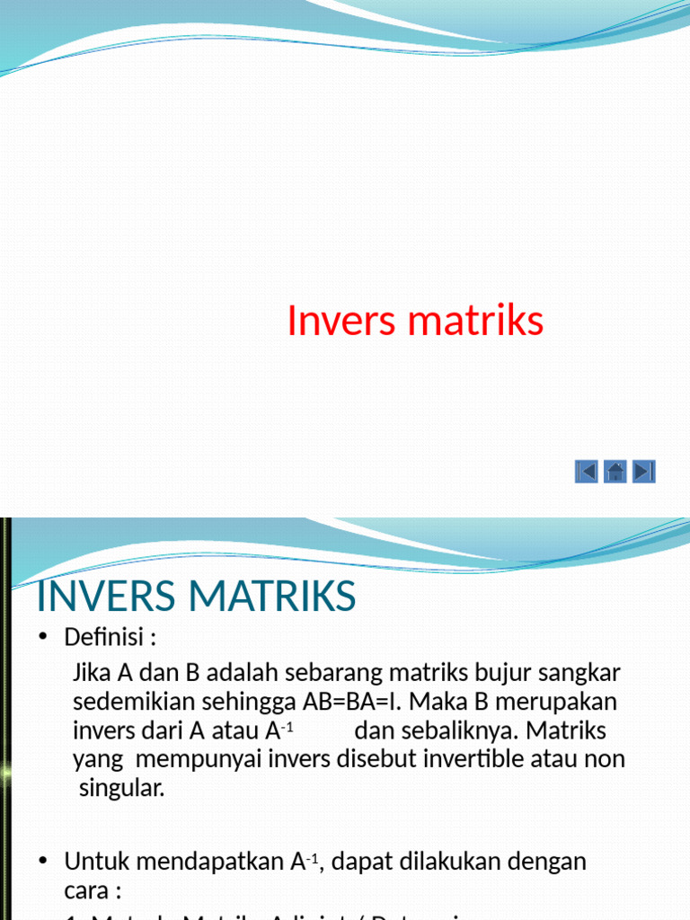 Panduan Lengkap Invers Matriks | PDF