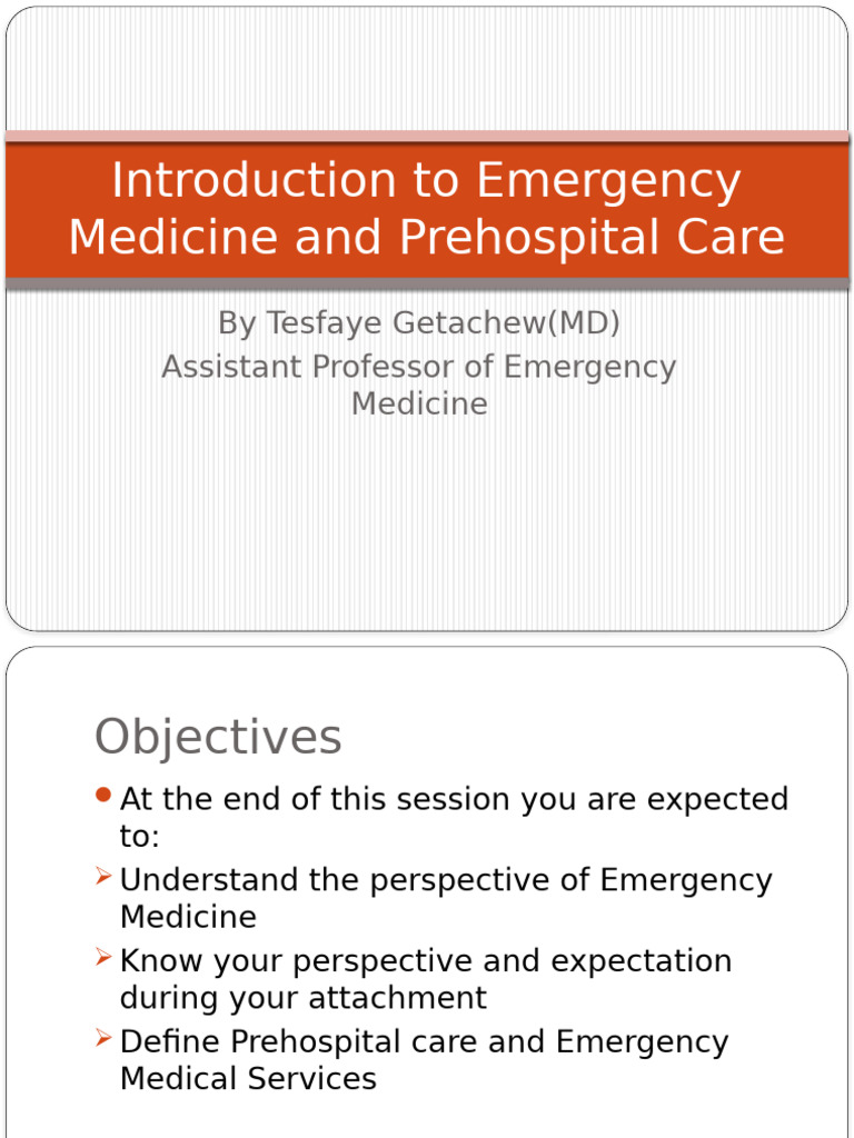 Introduction To Emergency Medicine and Prehospital Care | PDF ...