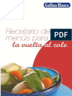 Recetario de Menus Para La Vuelta Al Cole