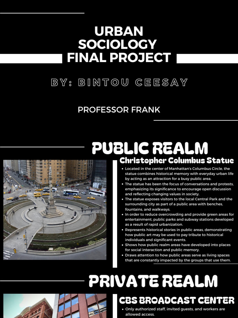 Urban Sociology Final Project | PDF | Parks | Manhattan