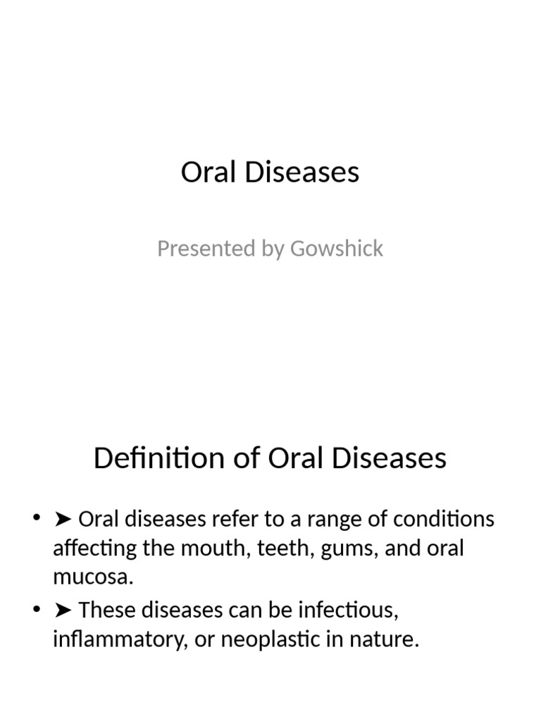 Understanding Oral Diseases and Prevention | PDF