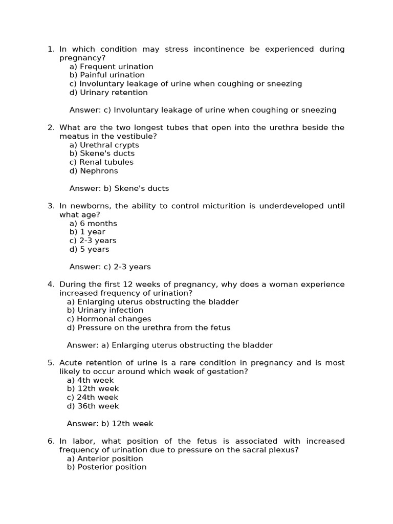 Pregnancy and Urinary Health Insights | PDF | Pregnancy | Lactation