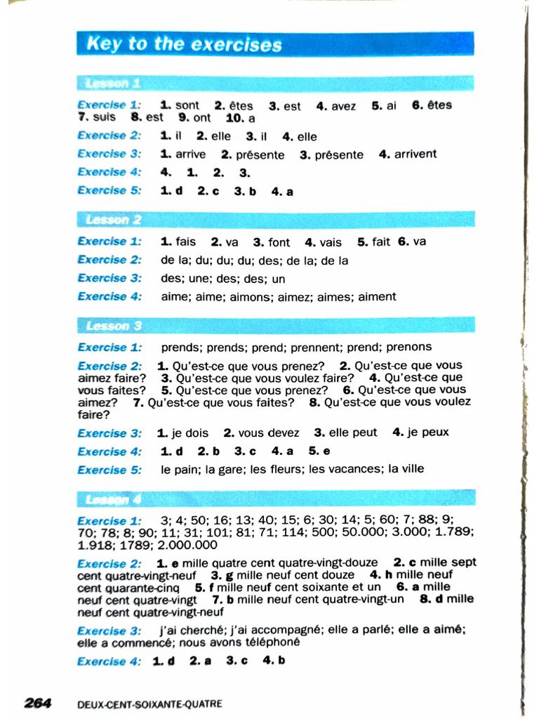Key - French in 30 Days | PDF