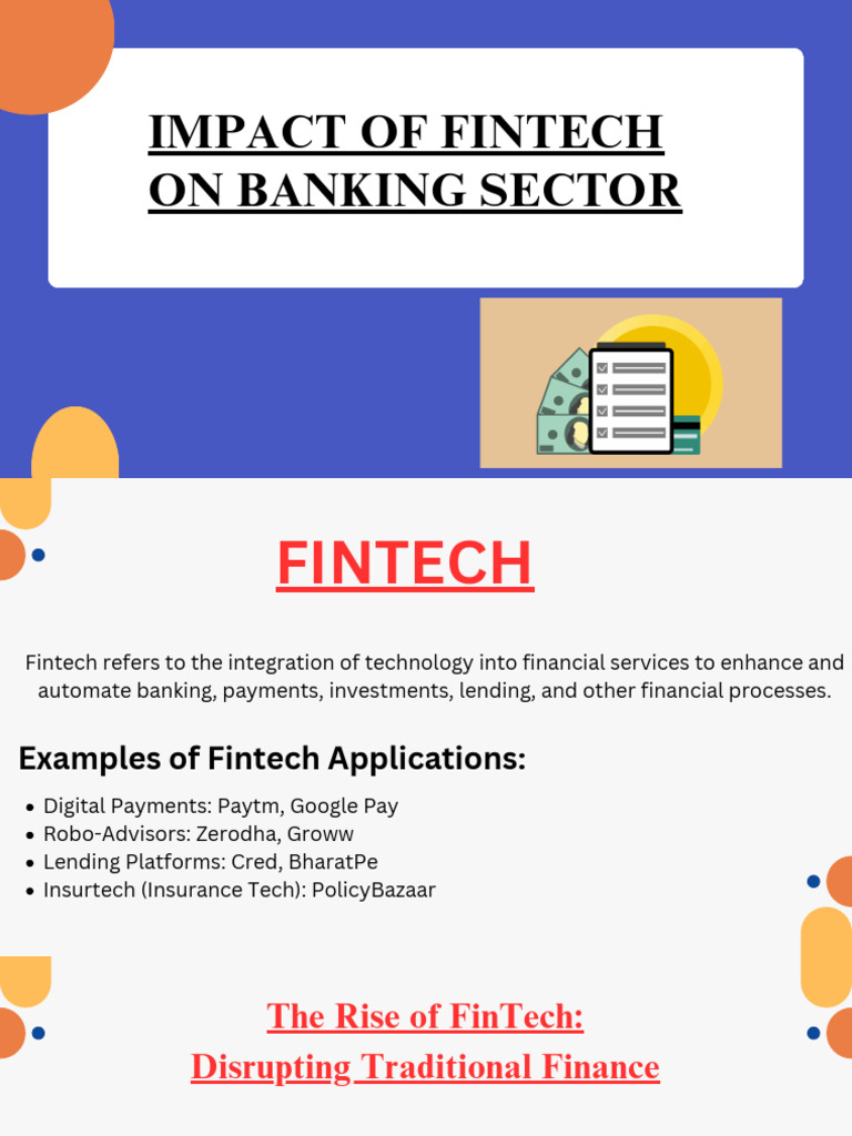 Impact of Fintech On Banking Sector | PDF | Banks | Money