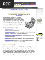 Automatic Transmissions A Short Course