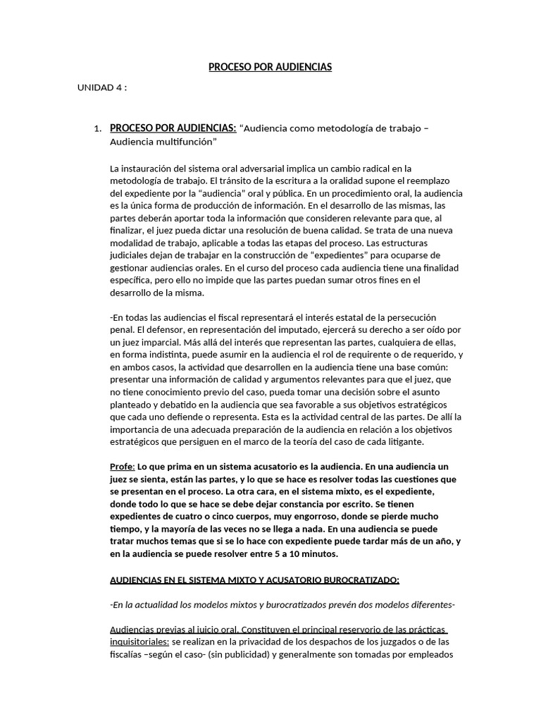 Proceso de Audiencias en el Sistema Judicial | PDF | Juez | Fiscal