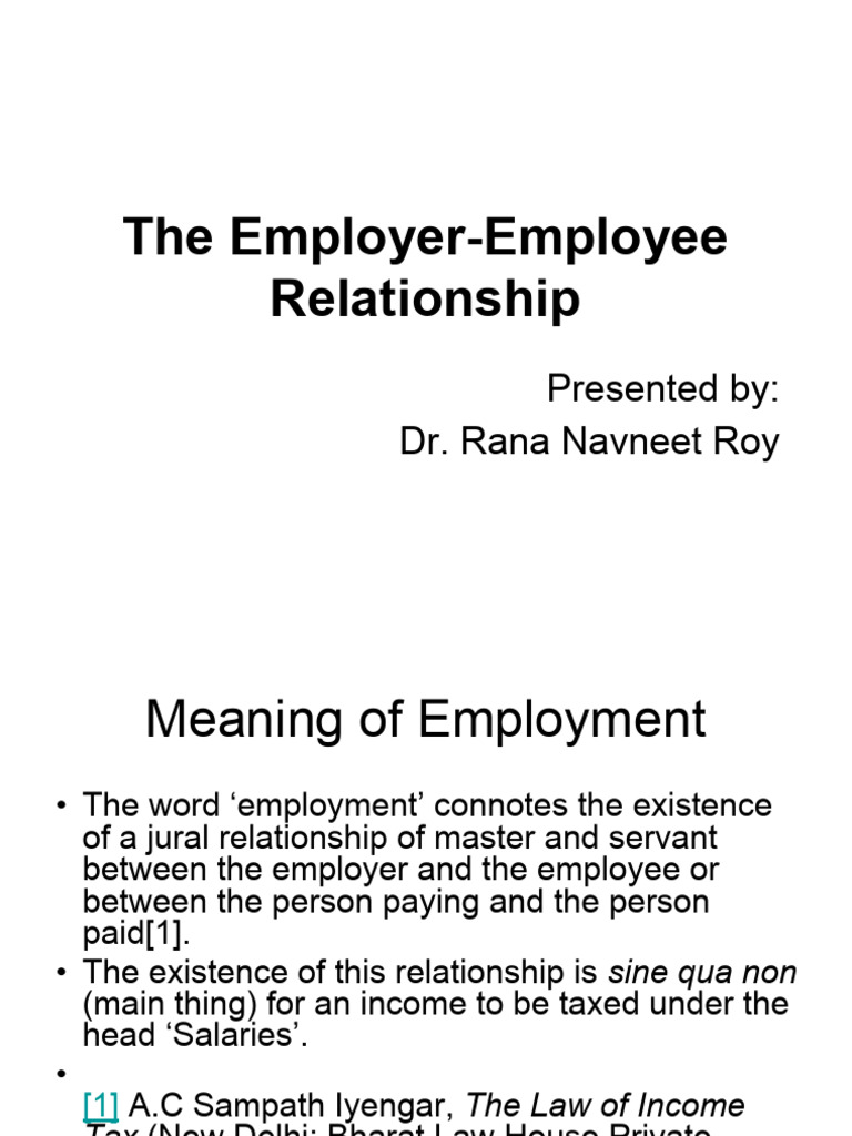 Understanding Employer-Employee Relationships | PDF | Employment | Salary
