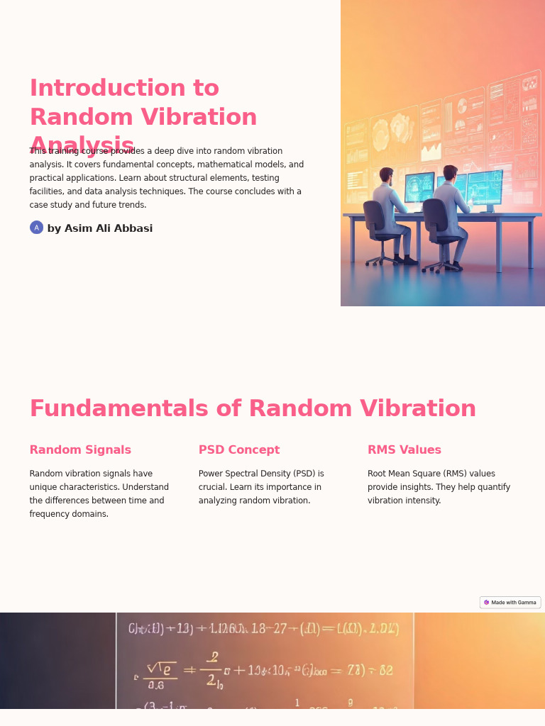 Random Vibration Analysis Training | PDF | Spectral Density | Applied ...