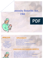 Maternity Benefits Act, 1923