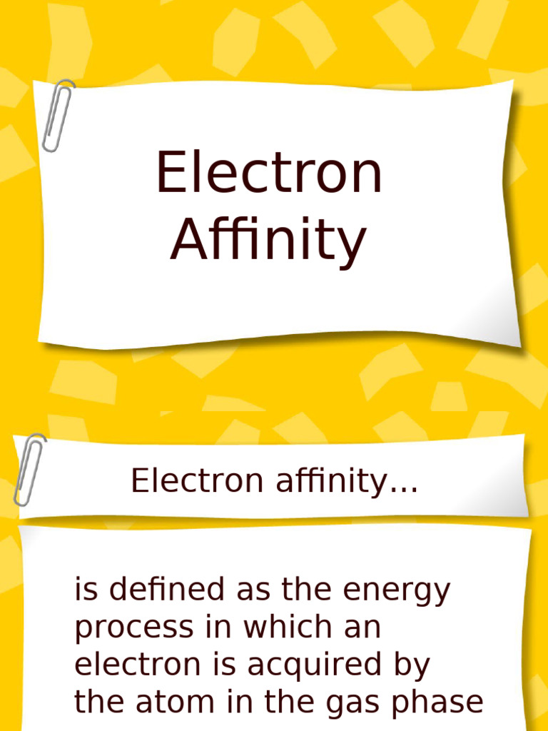 Understanding Electron Affinity Trends | PDF