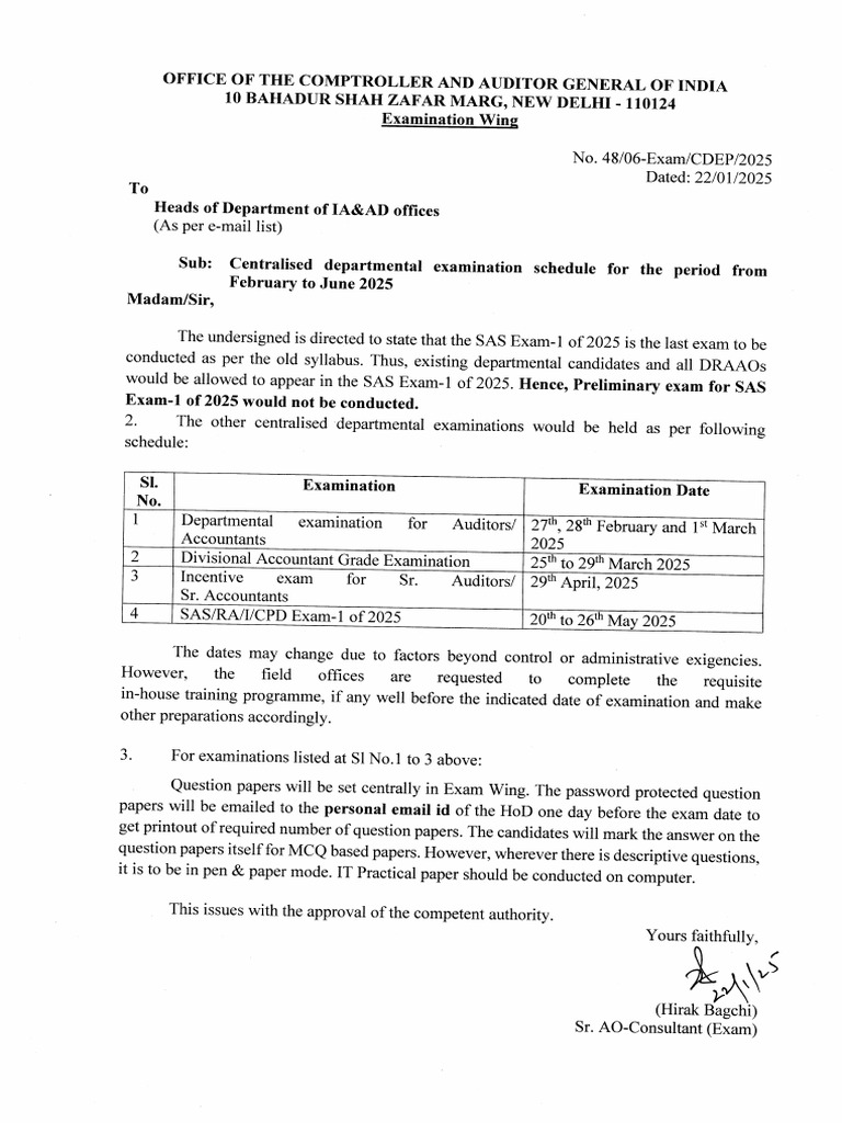 Exam Schedule Feb-June 2025 | PDF