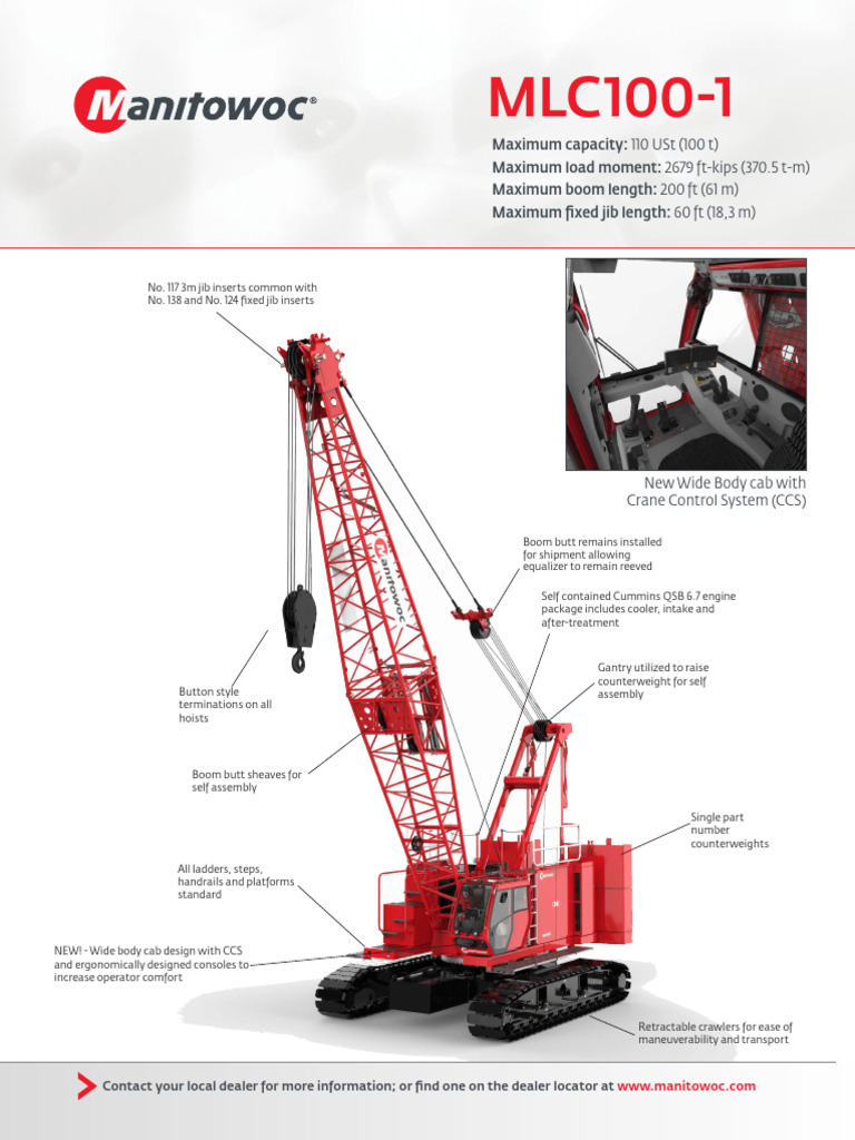 MLC100 1 Flyer - F | PDF | Crane (Machine) | Manufactured Goods