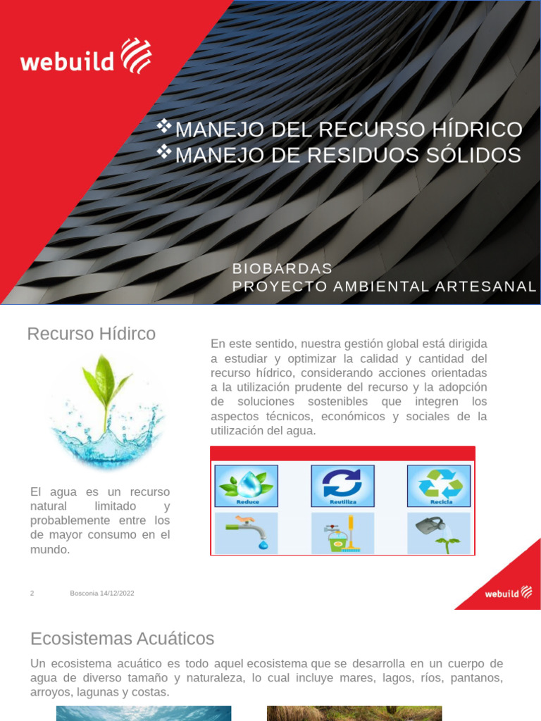 Biobardas: Gestión Sostenible del Agua | PDF | Residuos | Agua
