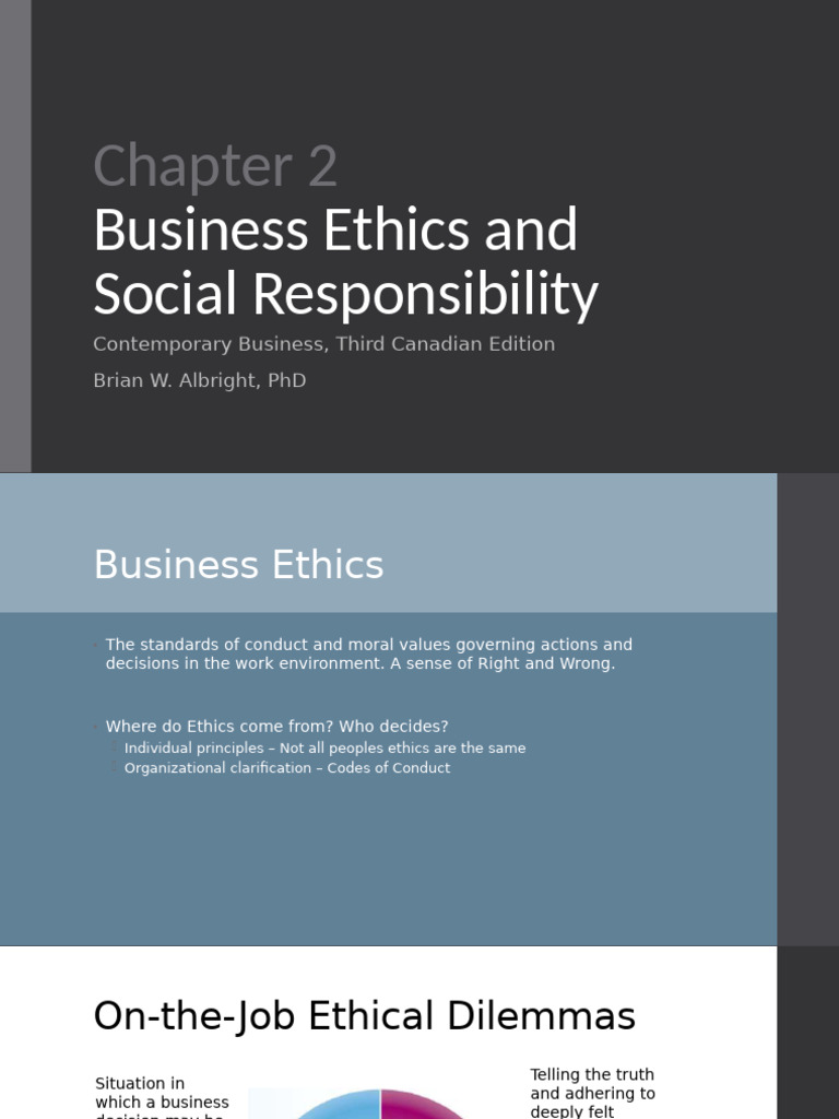 Business Ethics and Social Responsibility | PDF | Employment ...